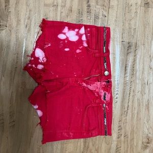 Joes Jeans red bleach shorts